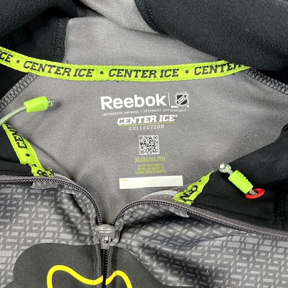 Chicago Blackhawks Full Zip Hoodie NHL Reebok Center Ice Logo Speed Wick Size XL - Picture 7 of 11